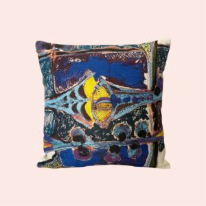 Accueil coussin artisanal en tissu d'éditeur 40x40 cm